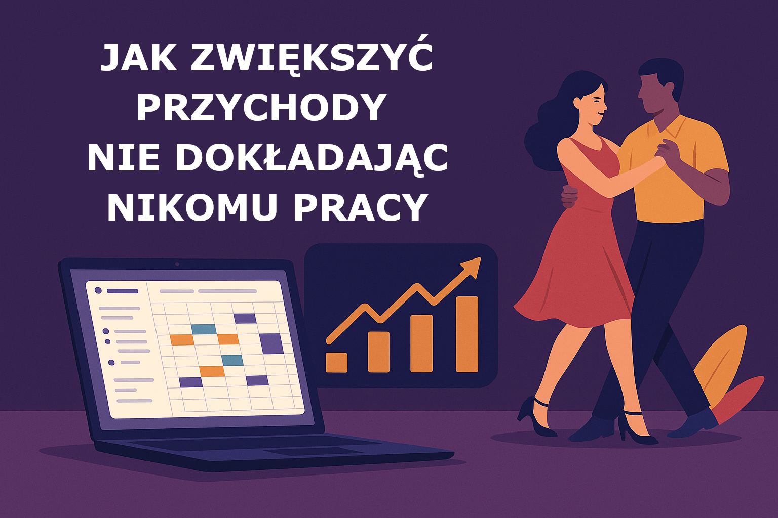Wykres przychodów i zarządzanie szkołą tańca